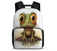 TPISLI School Back Pack Girls Frog Rucksack for Kids Schoolbag with Adjustable Shoulder Strap Casual Daypack for Primary Outdoor Bag Ugly Bookbag