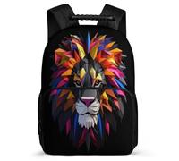 TPISLI School Back Pack Girls Lion Rucksack for Kids Schoolbag with Adjustable Shoulder Strap Casual Daypack for Primary Outdoor Bag Lions Animal King Bookbag