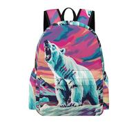 TPISLI School Backpack Bear Children Boys Girls Rucksack Animal Polar Bear 7-12 Years Old Book Bag for Year 3-6 Study, Trendy 11.6 Inch Laptop Daypack for Daily Lessons and Weekend Travel