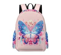 TPISLI School Backpack Butterfly Boys and Girls Rucksack Butterfly School Years 4-8 Book Bag for Books and Travel, Durable 15.6 Inch Laptop Backpack for Study Days and Travel