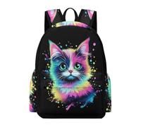 TPISLI School Backpack Cat Children Boys Girls Rucksack Kitten 7-12 Years Old Book Bag for Year 3-6 Study, Trendy 11.6 Inch Laptop Daypack for Daily Lessons and Weekend Travel