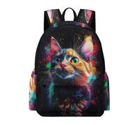 TPISLI School Backpack Cute Cat Children Boys Girls Rucksack Kitten 7-12 Years Old Book Bag for Year 3-6 Study, Trendy 11.6 Inch Laptop Daypack for Daily Lessons and Weekend Travel