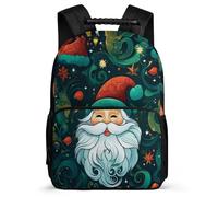 TPISLI School Backpack Father Christmas Bookbag for Girls Boys Primary Rucksack Christmas Theme School Bag Teenage Rucksack Elementary Daypack Satchel