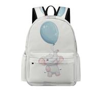 TPISLI School Backpack for Boys, Casual Kawaii Elephant Pattern Rucksack, Travel School Bags for Girls, Lightweight Rucksack Animal Bookbag, College Backpack Travel