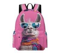 TPISLI School Backpack for Boys, Casual Llama Pattern Rucksack, Travel School Bags for Girls, Lightweight Rucksack Animal Alpaca Bookbag, College Backpack Travel