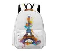 TPISLI School Backpack for Boys, School Bags with Eiffel Tower Print, Teenagers Eiffel Tower Backpack for Primary Girls Hiking, Travel