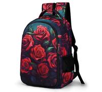 TPISLI School Backpack for Boys, Schoolchildren Roses School Bags Flower Roses Backpack for Teenage Girls Lightweight Rucksack Water Resistant Bookbag Daypack