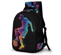 School Backpack for Girls And Boys Age 6+, Football Soccer Backpack, Water Repellent School Bags for School Travel, Lightweight Rucksack for Teenage Girls