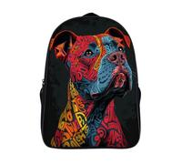 TPISLI School Backpack for Girls, Causal Travel School Bags Pitbull Dog Backpack for Teenagers Kids,Bull Terrier Lightweight Rucksack Bookbag Daypack