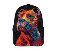 TPISLI School Backpack for Girls, Causal Travel School Bags Pitbull Dog Backpack for Teenagers Kids,Bull Terrier Lightweight Rucksack Bookbag Daypack