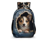 TPISLI School Backpack for Girls, Kids Primary School Bags Students Rucksacks Cool Dog Bookbag Animal Dog Print Teenagers Daypack Casual Travel Laptop Satchel for Age 5-12 Years