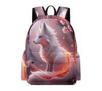 TPISLI School Backpack Fox Boys and Girls Rucksack Animal Fox Ages 7-11 Book Bag for Year 3-6 Study, Durable 13.3 Inch Laptop Rucksack for Autumn Trip and Study Days
