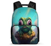TPISLI School Backpack Frog School Bag for Girls Bookbag Ugly Back Pack 7-10/10-12 Years Bookbag Elementary Secondary Schoolbag Kids Business Rucksack Daypack