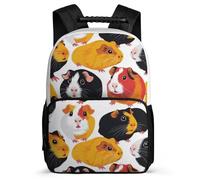TPISLI School Backpack Guinea Pig for Kid, Book Bag with Cute Little Animal for 8-16 Years Old Boy Girl, Elementary Primary School Lightweight Back Pack