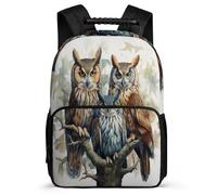 TPISLI School Backpack Owl School Bag for Girls Bookbag Bird Theme Back Pack 7-10/10-12 Years Bookbag Elementary Secondary Schoolbag Kids Business Rucksack Daypack