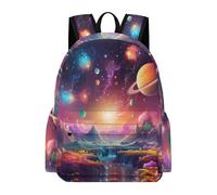 TPISLI School Backpack Planet Kids Teens 8-15 Rucksack Colored Cosmos Book Bag for Study Days, Durable Daypack for Daily Study and Weekend Use and Everyday Lessons