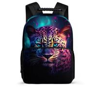 TPISLI School Backpack with Leopard Bag Boys 10-15 Years Old, Kid Cute Back Pack Cheetah Animal Rucksack Primary School Book Bags Girls Schoolbag with Front Pocket