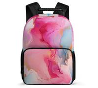 TPISLI School Backpack with Marble Pattern Bag Boys 10-15 Years Old, Kid Cute Back Pack Colourful Rucksack Primary School Book Bags Girls Schoolbag with Front Pocket