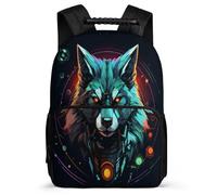 TPISLI School Backpack Wolve Bag for Kid Boy Nylon Durable Back Pack With Pocket Fashion Bagpack Animal Wolf School Bookbag Girl