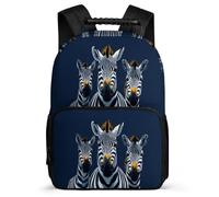 TPISLI School Backpack Zebra for Kid, Book Bag with Animal 3D for 8-16 Years Old Boy Girl, Elementary Primary School Lightweight Back Pack