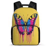 TPISLI School Bag Butterfly Design for Children Ages 6-10, Backpack Butterfly for Girls Boys, Durable Rucksack, Soft Felt Details, Short Trips, Everyday Use