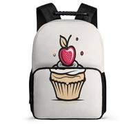 TPISLI School Bag Cake Print Backpack Food Theme Casual Daypack Fashion Interesting for Kids Multipurpose Laptop Back Pack for Boy Girls