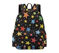 TPISLI School Bag Colorful Stars Girls Boys 9-13 Backpack Rucksack Stars for Study Days, Stylish Travel Bag for Books, Lessons and Travel and Daily Book Carry