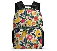 TPISLI School Bag Colourful Fruits Pattern for Kids 6-11 Years, Backpack Fruit for Girls Boys, Durable Rucksack, Sturdy Handle, Outdoor Travel, Day Trips