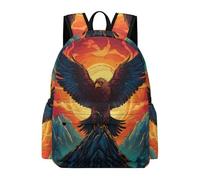 TPISLI School Bag Eagle Motif Backpack Boys Girls 10-16 Rucksack with Bird Print for Year 7-10 Study, Cool Book Bag for Day Trips and Birthday Gift and Daily Book Carry