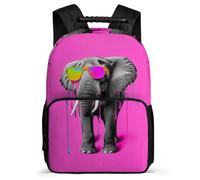TPISLI School Bag Elephant Illustration for Boys Girls 8-12 Years, Backpack Animal for Children, Durable Rucksack, Soft Felt Details, Short Trips, Everyday Use