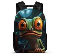 TPISLI School Bag Frog Back Pack for Teenage Boy with Front Pocket Junior Elementary Bookbags Ugly Rucksack for Girls