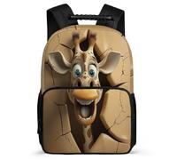 TPISLI School Bag Giraffe Pattern for Boys Girls 8-12 Years, Backpack Animal Motif for Children, Durable Rucksack, Soft Felt Details, Short Trips, Everyday Use