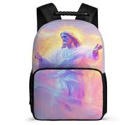 TPISLI School Bag Jesus Design for Kids 6-11 Years, Backpack Jesus Christian for Girls Boys, Durable Rucksack, Sturdy Handle, Outdoor Travel, Day Trips