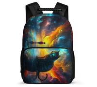 TPISLI School Bag Kitten Pattern for Girls Boys Age 5-10, Backpack Animal Cat for Girls Boys, Durable Rucksack, Sturdy Handle, Outdoor Travel, Day Trips