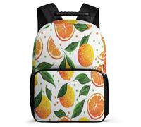 TPISLI School Bag Lemon Design for Children Ages 6-10, Backpack Fruit Print for Girls Boys, Durable Rucksack, Soft Felt Details, Short Trips, Everyday Use