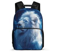 TPISLI School Bag Lion Pattern for Girls Boys Age 5-10, Backpack Animal Motif for Girls Boys, Durable Rucksack, Sturdy Handle, Outdoor Travel, Day Trips