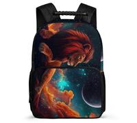 TPISLI School Bag Lion Print for Boys Girls 8-12 Years, Backpack Animal Pattern for Children, Durable Rucksack, Soft Felt Details, Short Trips, Everyday Use