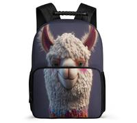 TPISLI School Bag Llama for Children Primary Age 6-11, Backpack Animal Alpaca for Children, Durable Rucksack, Soft Felt Details, Short Trips, Everyday Use