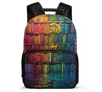 TPISLI School Bag Multi Backpack Coloured Bookshelf Casual Daypack Fashion Interesting for Kids Multipurpose Laptop Back Pack for Boy Girls