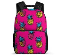 TPISLI School Bag Pineapple Pattern for Boys Girls 8-12 Years, Backpack Fruit Motif for Children, Durable Rucksack, Soft Felt Details, Short Trips, Everyday Use