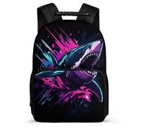 TPISLI School Bag Shark Design for Boys Girls 7-11 Year Olds, Backpack Sea Creature Print for Kids, Durable Rucksack, Soft Felt Details, Short Trips, Everyday Use