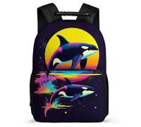 TPISLI School Bag Whale for Children Primary Age 6-11, Backpack Marine Life for Children, Durable Rucksack, Soft Felt Details, Short Trips, Everyday Use