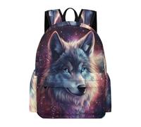 TPISLI School Bag Wolf Design Backpack Boys Girls 10-16 Rucksack with Animal Wolves for Year 7-10 Study, Cool Book Bag for Day Trips and Birthday Gift and Daily Book Carry