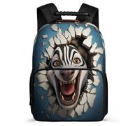TPISLI School Bag Zebra Backpack for Girls Daypack Animal 3D Rucksack for Kids Boy Elementary Middle School Small Travel Hiking Sports Bookbags Durable
