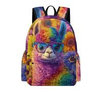 TPISLI School Bags for Boys Back Pack Girls Llama Design Kids Backpack with Alpaca Print Kawaii Backpack for School Kids Teens Elementary