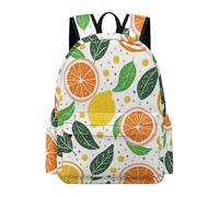 TPISLI School Bags for Boys Girls Kids, Unisex Children Backpacks with Lemon Pattern,Primary Fruit Motif School Back Packs Bookbags for Secondary Girls