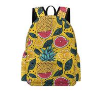 TPISLI School Bags for Girls, Colourful Fruits Print Kids Backpack Cute Rucksack Fruit Pattern Bag for Primary And Secondary School Commuting Travel