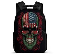 TPISLI School Bookbag American Flag Skeleton Rucksack Boy Kid Elementary School Backpack Skull Bag Girls Laptop School Bag Travel Back Pack for Teens 7-13 Years Old