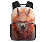 TPISLI School Bookbag Fox Back Pack for Boy Kid Elementary School Backpack Animal Theme Rucksack Girls Laptop Bag Travel Rucksack for Teens 7-13 Years Old