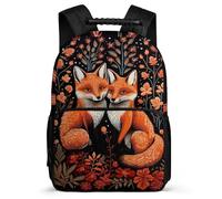 TPISLI School Bookbag Fox Rucksack Boy Kid Elementary School Backpack Animal Bag Girls Laptop School Bag Travel Back Pack for Teens 7-13 Years Old